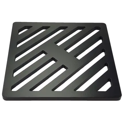 Catalog Drain covers Gully grids Mild Steel black painted 8 Square Metal steel Gully Grid Heavy Duty Drain Cover like cast iron stronger