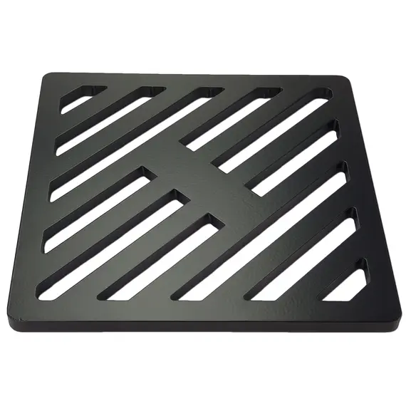 Black painted drain cover