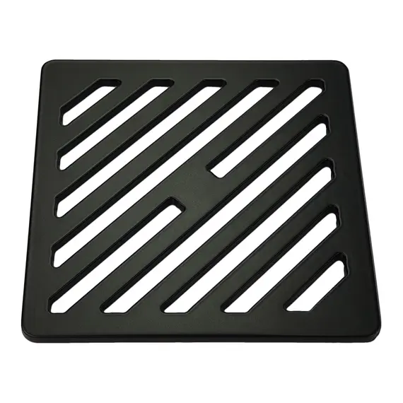 Black painted drain cover